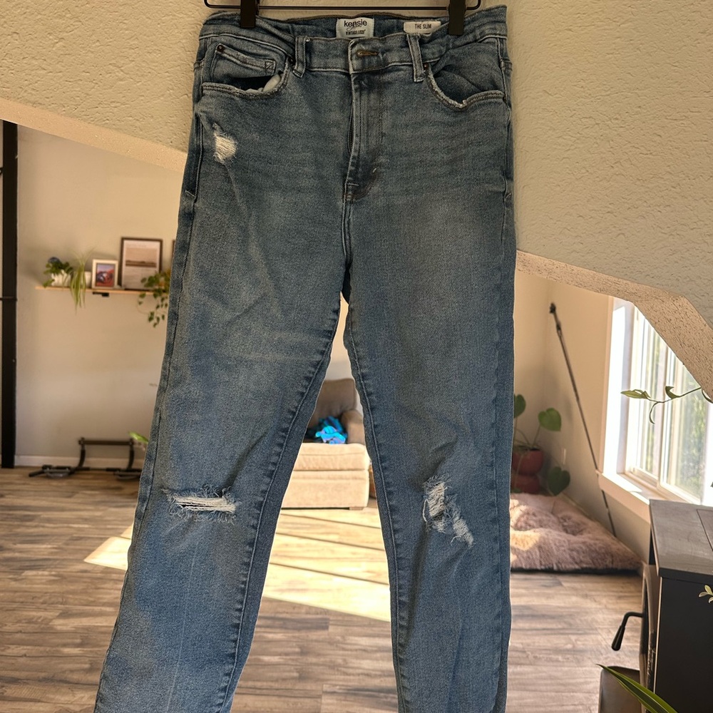 Kenzie women’s Distressed Blue Denim Jeans